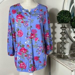 Julipa L/XL Purple Floral Blouse
